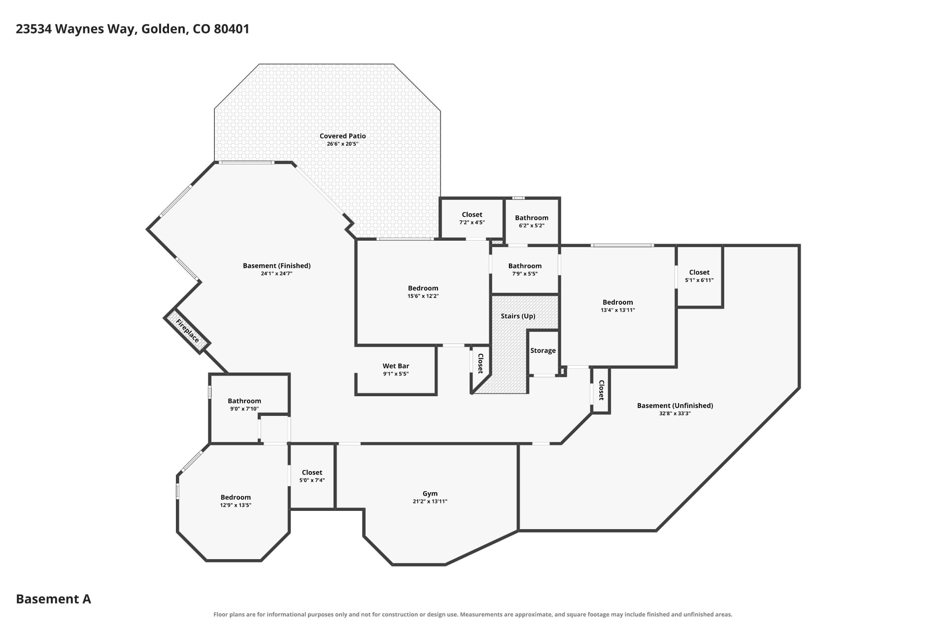 Lower level floor plan